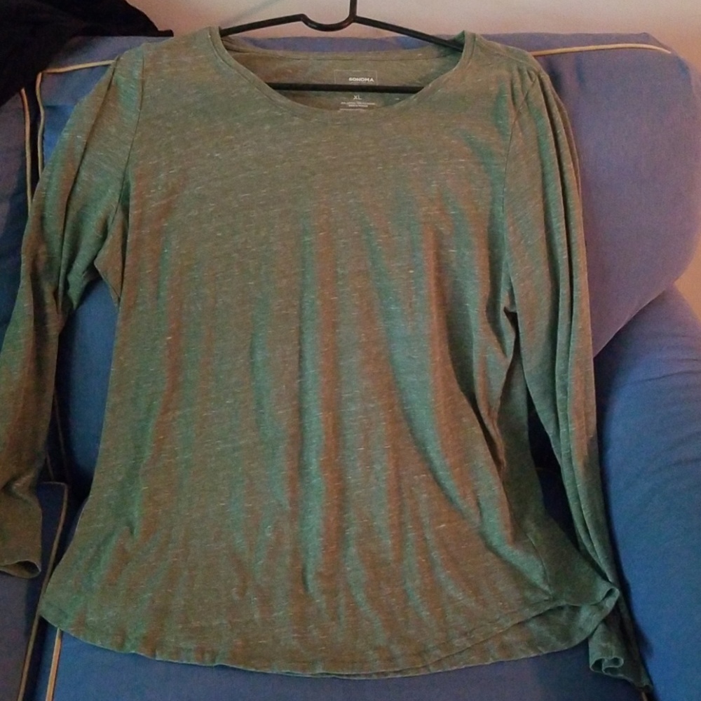 Sage green heathered long sleeve